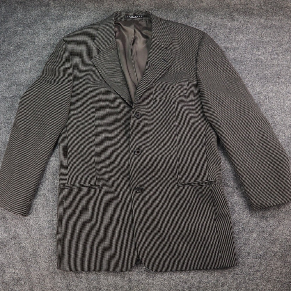 Hugo Boss Blazer Mens 40R Brown Schurwolle Virgin Wool Sport Coat Designer